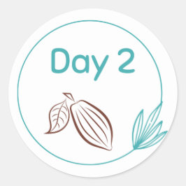 Adesivo Redondo Kit de Provando de Chocolate Dia 2