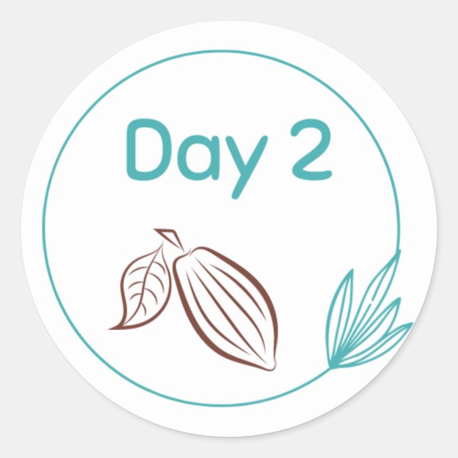 Adesivo Redondo Kit de Provando de Chocolate Dia 2 (Frente)