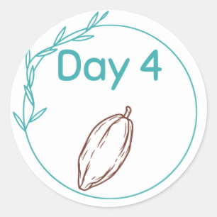 Adesivo Redondo Kit de Provando de Chocolate Dia 4