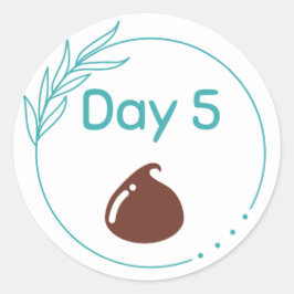 Adesivo Redondo Kit de Provando de Chocolate Dia 5