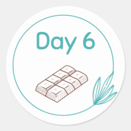 Adesivo Redondo Kit de Provando de Chocolate Dia 6