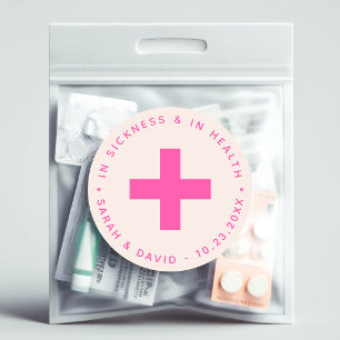 Adesivo Redondo Kit de Ressaca Rosa Choque Em Sickness and Health