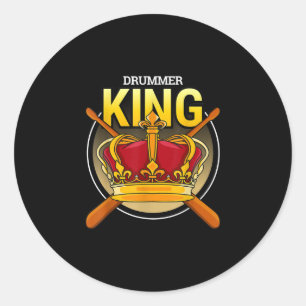 Adesivo Redondo kit de tambor com instrumentos de percussão