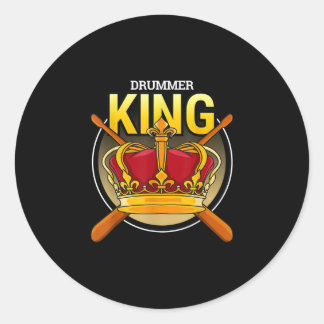 Adesivo Redondo kit de tambor com instrumentos de percussão