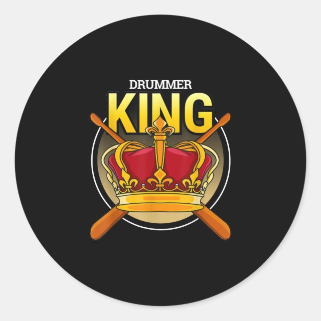 Adesivo Redondo kit de tambor com instrumentos de percussão (Frente)