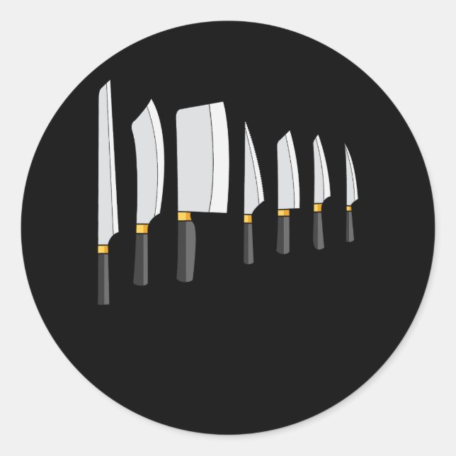 Adesivo Redondo Kit Kit Kit Kitchen Ferramentas Gadget Cozinhar Ch (Frente)