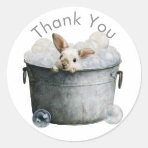 Adesivo Redondo Kitchen Bunny Travessuras 🐇 Obrigado