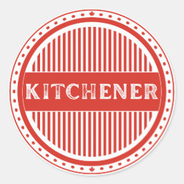 Adesivo Redondo Kitchener City Pride Emblem – Canadian Identity