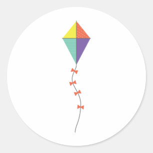 Adesivo Redondo Kite Colorida