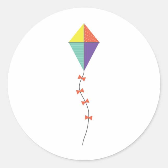 Adesivo Redondo Kite Colorida (Frente)