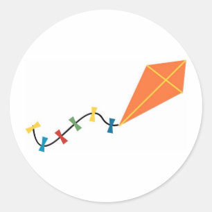 Adesivo Redondo Kite Laranja