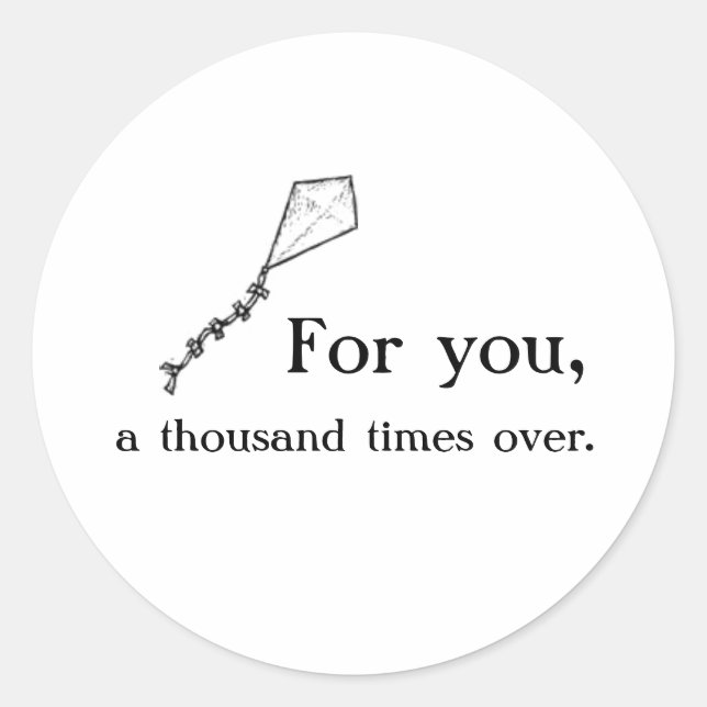 Adesivo Redondo Kite Runner (Frente)