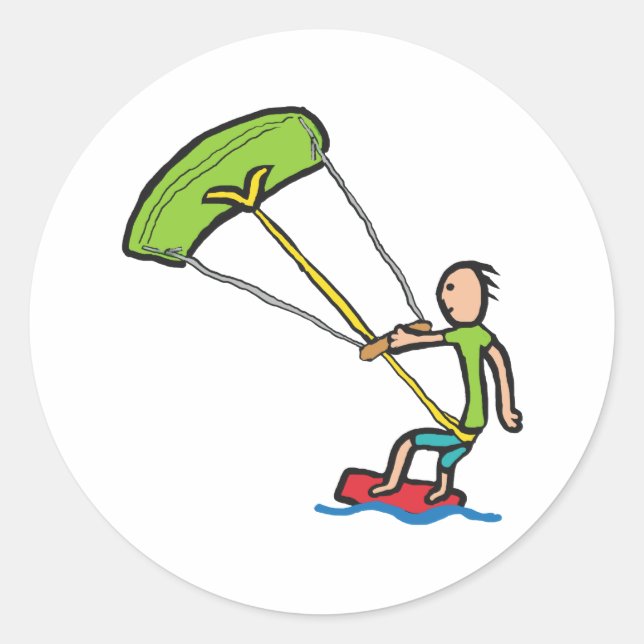 Adesivo Redondo Kiteboard (Frente)
