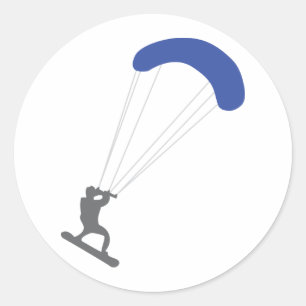 Adesivo Redondo Kiteboarder