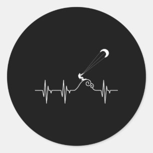 Adesivo Redondo Kitesurfer Hebeat Kiteboard Kite Surfing Kiteboard