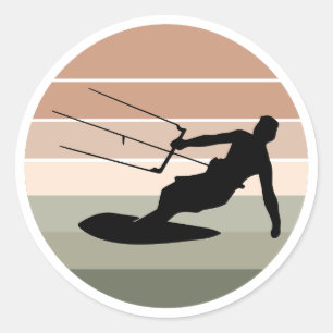 Adesivo Redondo Kitesurfing Kitesurf Kitesurf Para Esportes Aquáti