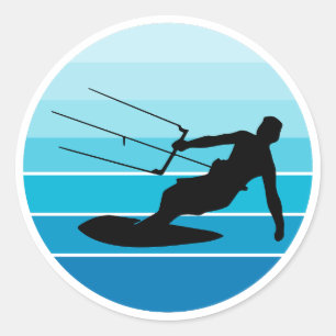 Adesivo Redondo Kitesurfing Kitesurf Kitesurf Para Esportes Aquáti