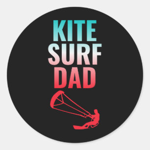 Adesivo Redondo Kitesurfing Kitesurf Kitesurf para Pai Desportivo