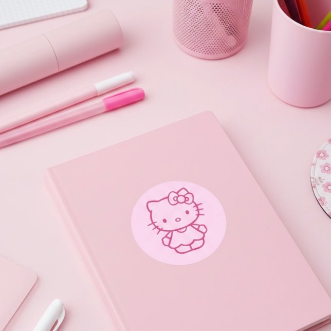 Adesivo Redondo Kitty (Criador carregado)