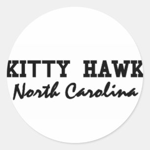 Adesivo Redondo Kitty Hawk North Carolina