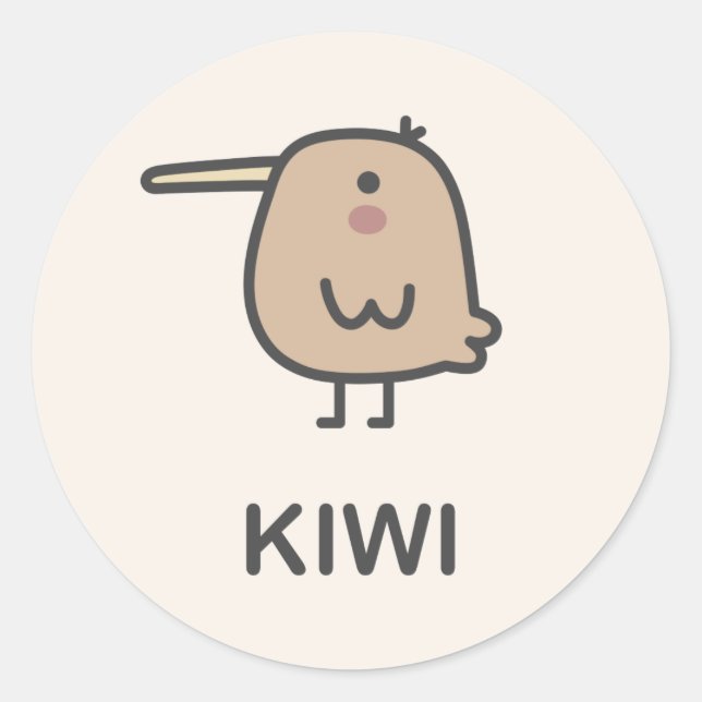 Adesivo Redondo Kiwi (Frente)