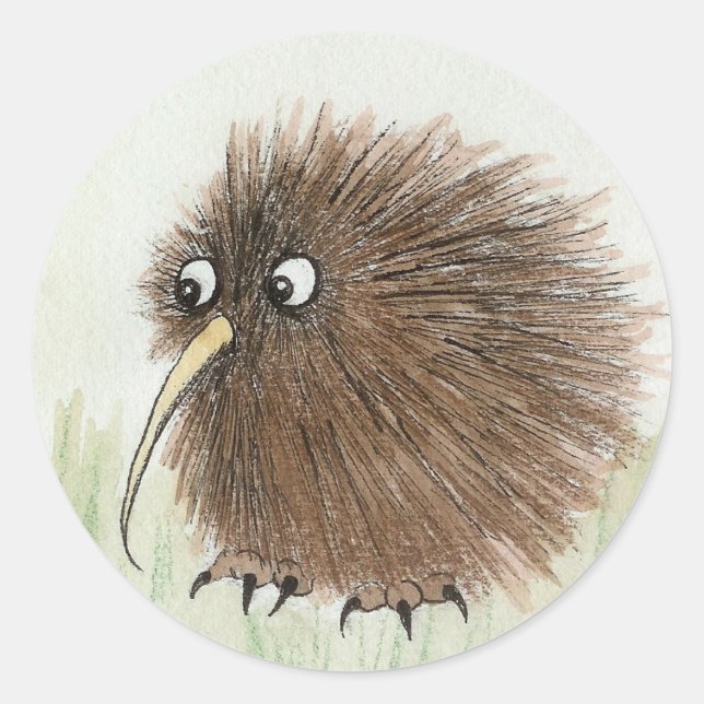 Adesivo Redondo Kiwi Bird (Frente)