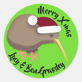 Adesivo Redondo Kiwi de Natal