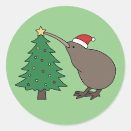 Adesivo Redondo Kiwi Natal