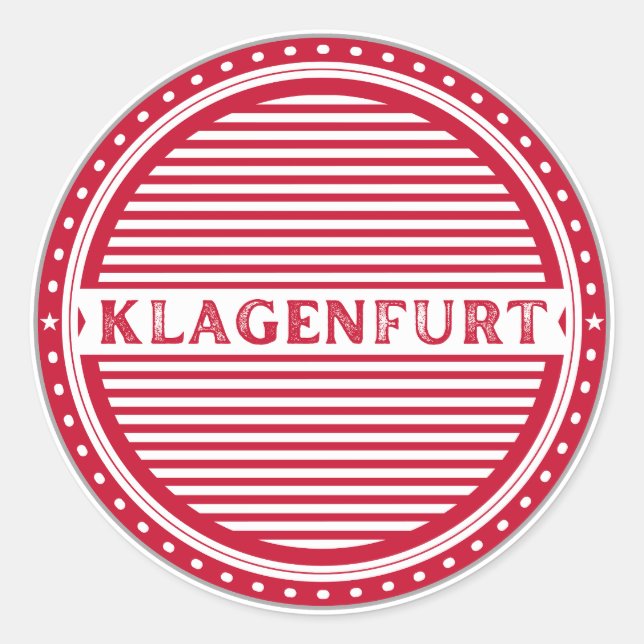 Adesivo Redondo Klagenfurt City Pride Emblem – Austria Identity (Frente)