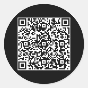 Adesivo Redondo Klassischer Rundaufkleber mit eigenem Código QR