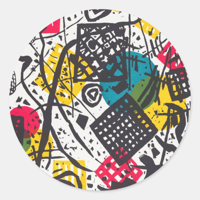 Adesivo Redondo Kleine Welten V (Pequenos Mundos V) Wassily Kandin (Frente)