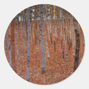 Adesivo Redondo Klimt Beechwood-Forest
