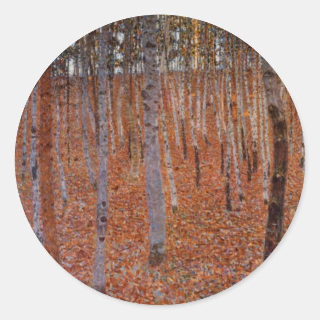 Adesivo Redondo Klimt Beechwood-Forest (Frente)