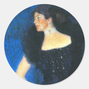 Adesivo Redondo Klimt Retrato da Rosa von Rosthorn-Friedmann