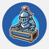Knight Turntablist - Design de Cartoon DJ Medieval