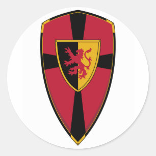 Adesivo Redondo Knights Shield Sticker