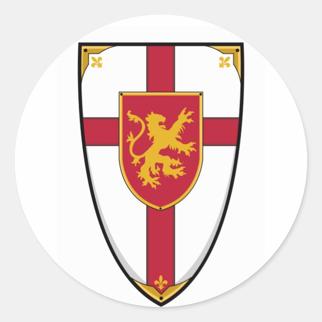 Adesivo Redondo Knights Shield Sticker (Frente)
