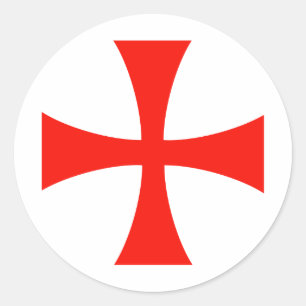 Adesivo Redondo Knights_Templar_Cross