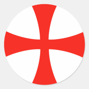 Adesivo Redondo Knights_Templar_Cross