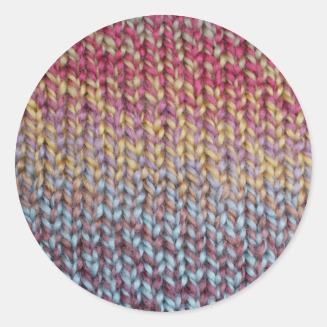 Adesivo Redondo Knit Colorido (Frente)