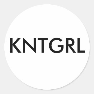 Adesivo Redondo Knit Girl Sticker
