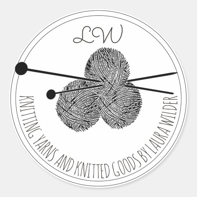 Adesivo Redondo Knitter Whimsical (Frente)