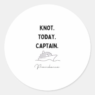 Adesivo Redondo Knot Today Captain Cruise Outfit Providence Rhode 