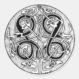 Adesivo Redondo Knotwork celta
