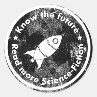 Adesivo Redondo Know futuro the - read Science more fiction