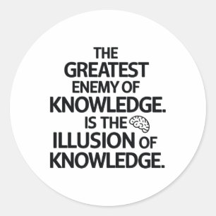 Adesivo Redondo Knowledge Sticker