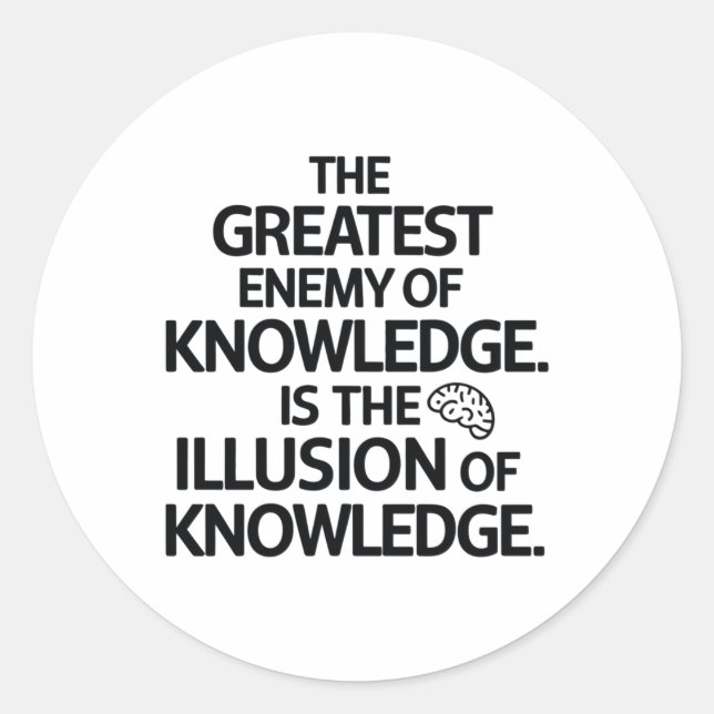 Adesivo Redondo Knowledge Sticker (Frente)
