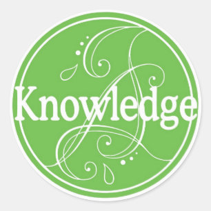 Adesivo Redondo Knowledge Sticker