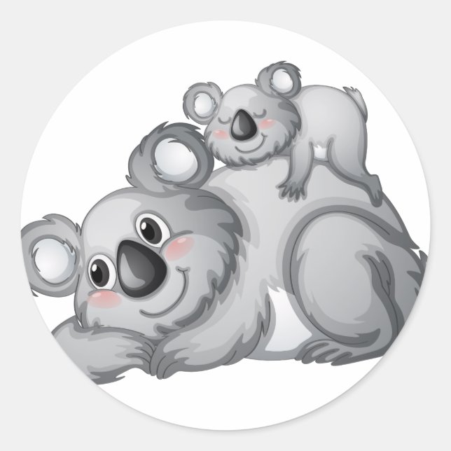 Adesivo Redondo Koala (Frente)