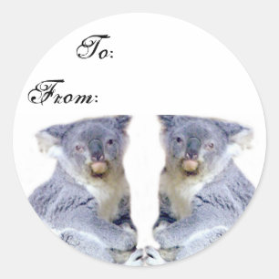 Adesivo Redondo Koala Bears Love_